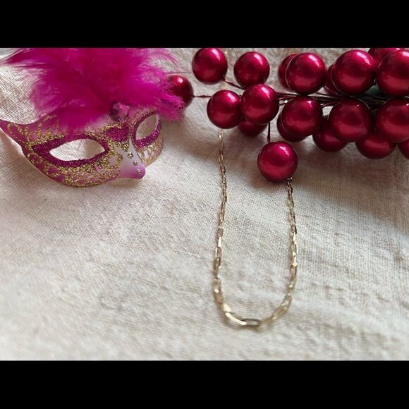 Paperclip Chain necklace 14k solid gold Necklace 20” inches perfect gift - Picture 6 of 15